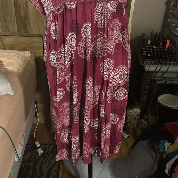 New York & Co Pink Printed Dress - XL - Picture 4 of 5
